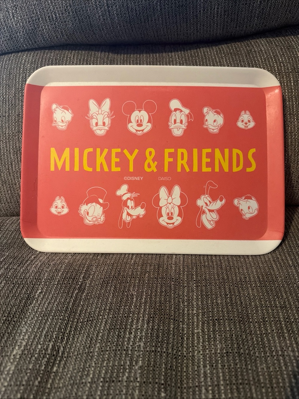 Mickey Mouse & Friends ~ Serving Tray ~ Disney ~ Daiso -11.5 X8- Raised Edges